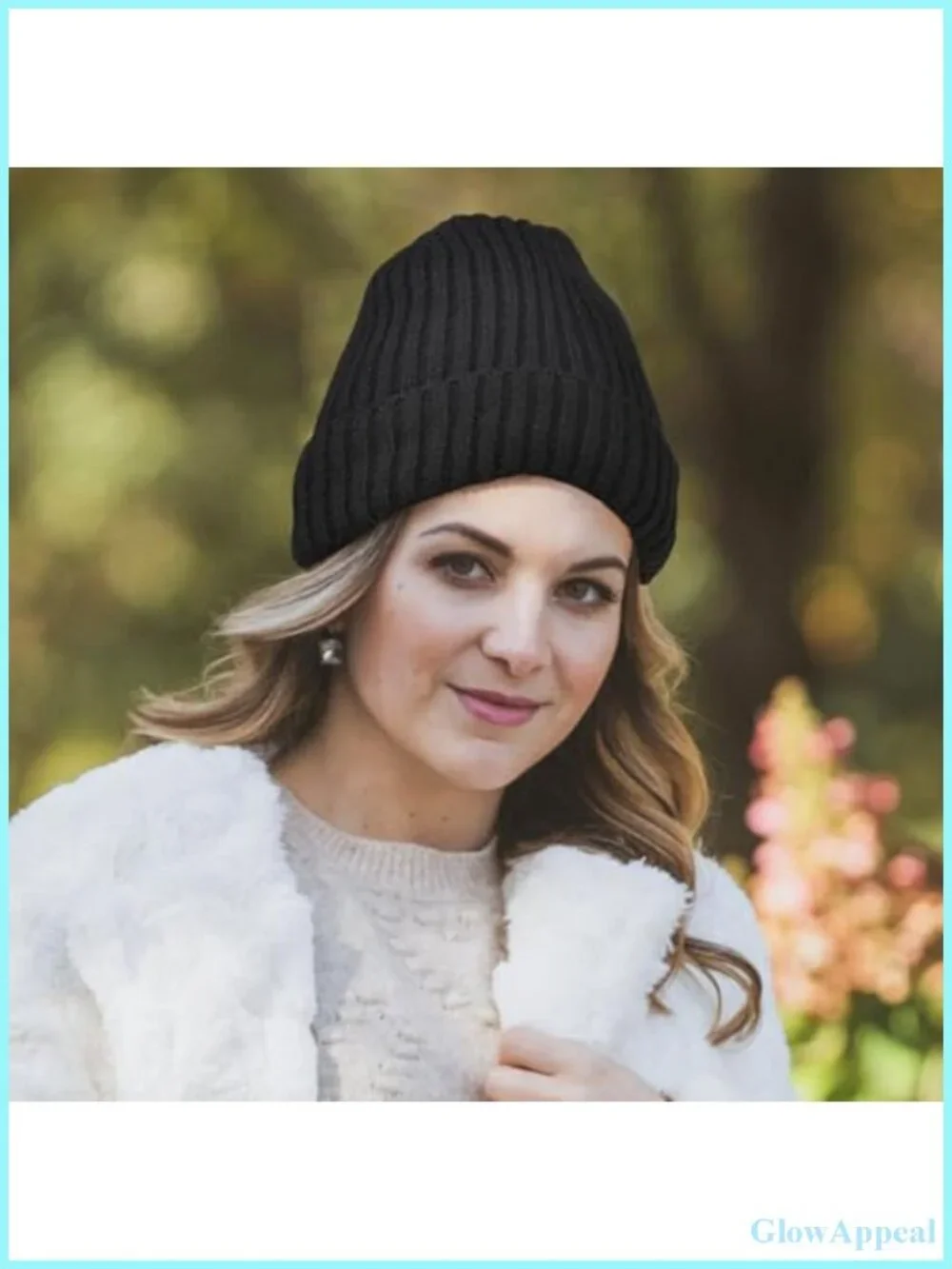 Warm Knit Skull Beanie Hat & Touchscreen Gloves Set Fleece Lined Winter